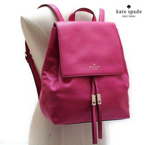 kate spade Handbags - Kate spade leather back pack EUC Final!!
